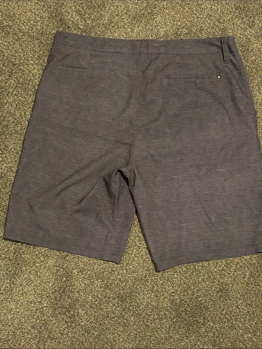 Hurley Men's Gray-Blue Flat Front Shorts